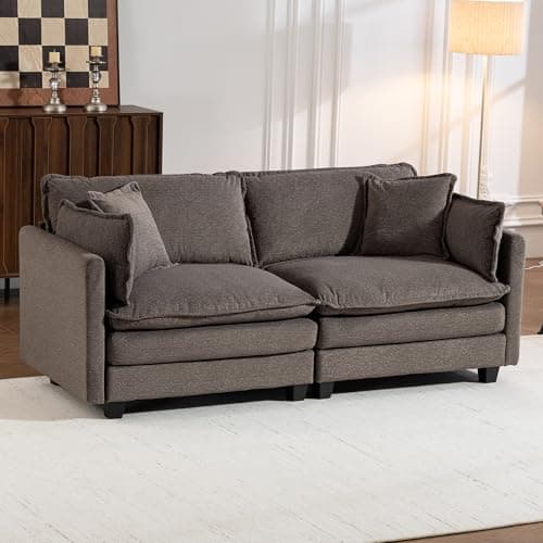 Fachmaih Sectional Loveseat Cloud Couch Modular Sofa Deep Seat Couches 78" Modern Cloud Couch with Pillow for Living Room, Bedroom and Apartment - Thumbnail 3
