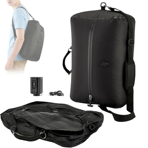 Hdenmist Vacuum Bags for Travel with Wireless Pump, 38L Reusable Vacuum Compression Bags with IP67 Waterproof Zipper 70D Nylon Vacuum Seal Packing Cubes Space Saver Bags for Carry On Backpack - Image 1