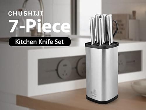 Knife Set, 6-Piece Kitchen Knife Set with Block, High Carbon Stainless Steel Ultra Sharp Kitchen Knives,Women-Friendly, Dishwasher Safe Knife Block Set,Housewarming Gift - Thumbnail 3