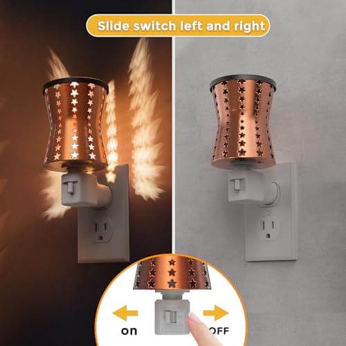 L LOHAS LED Wax Melt Warmer, 2 Pack Plug in Wax Warmer for Scented Wax, 360° Rotating Plug in Fragrance Night Light for Home Fragrance Bedroom Home Decor - Thumbnail 3