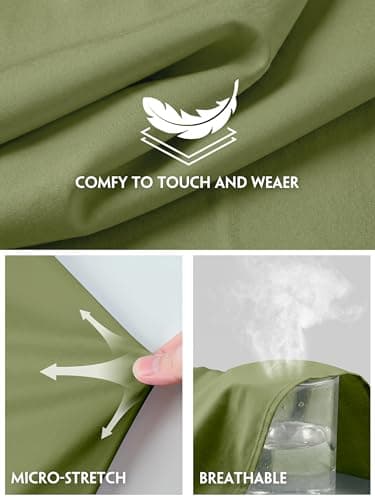BBIBBI Women's Blouses & Button-Down Shirts for Women Business Casual Womens Work Tops Long Sleeve Button Down Moss Green Size XS - Thumbnail 4