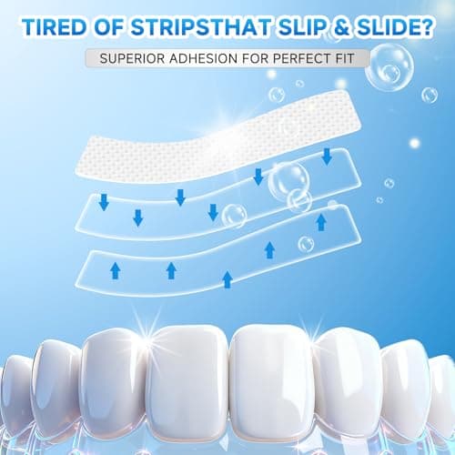 Milumber Teeth Whitening Strips for Sensitive, 42 Strips Whitener Safe Whitestrip, Deep Stains Removal Tooth Whitening, Enamel Safe Non-Slip Dry Strip Technology for Whiter Teeth, Mint - Thumbnail 5