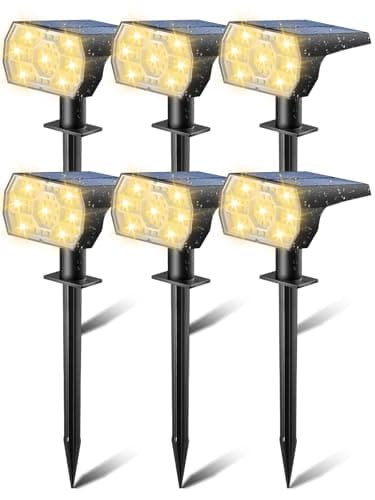 Kaxiida Solar Lights Outdoor Waterproof IP68, 3 Lighting Models Solar Powered Spot Lights Outdoor, 56LED Light Dusk to Dawn for Yard Patio Garden Pathway Landscape Lighting - Image 1