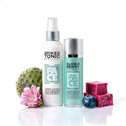 SurFACE 2-Step Skincare Gift Set – Hydrating & Brightening Duo with Niacinamide, Hyaluronic Acid and Antioxidants – Spiked & Glazed Dynamic Dew-O - Giftable 2-Piece - Image 1