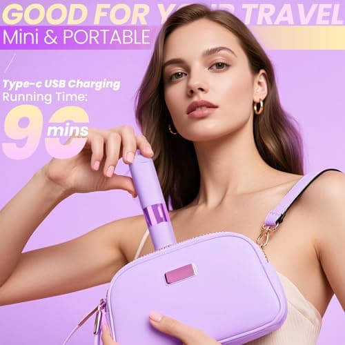 Electric Bikini Trimmer for Women - Waterproof & Painless Dual Head Shaver for Pubic Hair, Face, Legs, Underarms, 2-in-1 Bikini Shaver (Purple) - Thumbnail 6