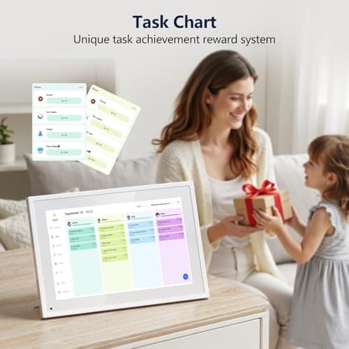 Digital Calendar, 10.1 Inch Smart Electronic Desk Calendar & Chore Chart, Touchscreen Interactive Display for Family Schedules with Meal Planner & Picture Frame & Lists - Thumbnail 4