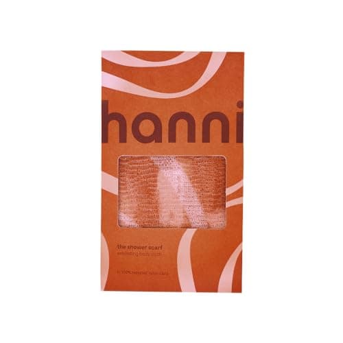 HANNI Extra-Long Shower Scarf, Japanese-Inspired Exfoliating Body Scrubber, Loofah-Like Wash Cloth for Dead Skin Removal (Pack of 1)