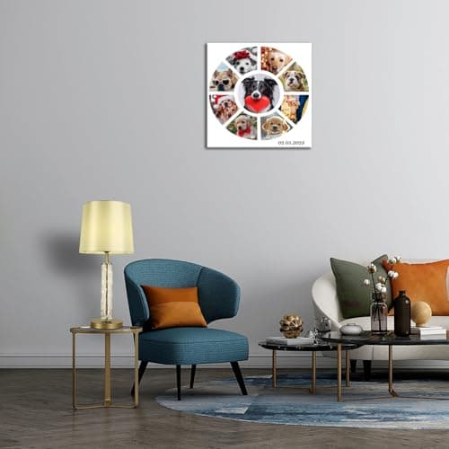 ZHIYYHAO Collage Canvas Prints with Your Photos Framed Customize 9 Image Collage Wall Art for Living Room Bedroom Study room Home Decor (CF-16,24.00L''X24.00W) - Thumbnail 2