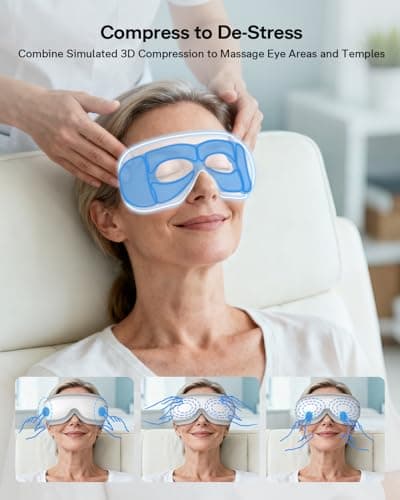 Arace Eye Massager with Heat, Fathers Day Dad Gifts, Heated Eye Mask for Migraine Relief, Reduce Strain & Dry Eyes, Improve Sleep, Meditation Device, Birthday Gift for Men Women Mom Husband Wife - Thumbnail 2