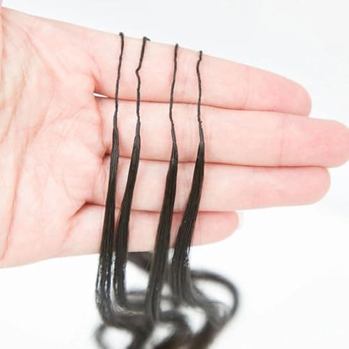 YWIGS Pre-Separated Human Crochet Hair for Miracle Knots 50 Strands 14" NC - Thumbnail 5