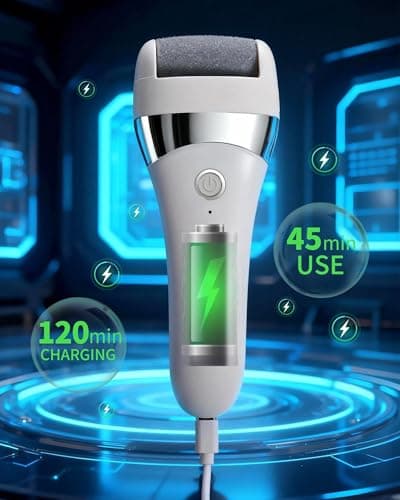 Kaaeiccr Electric Foot Callus Remover, Rechargeable Foot Care Tool with 3 Speed Settings, Waterproof Foot File, Portable Foot Dead Skin Remover, Smooth Heels, Home or Travel Spa Foot Care - Thumbnail 5