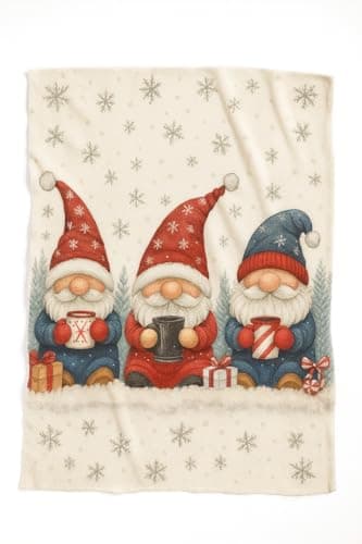 Carastora Christmas Gingerbread Man Flannel Holiday Blanket Measures 40x50in, is Warm and Lightweight, and is Suitable for Home Decoration in The Living Room and Bedroom, as Well as a - Image 1