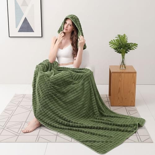 KBY Bath Towels Set 6 Piece 40x80 Inches，2 Extra Large Bath Sheets 2 Hand Towels 2 Washcloths，Highly Absorbent Quick Dry Microfiber,Ultra Soft Towel Set for Bathroom，Spa，Gym， Hotel (Olive Green) - Thumbnail 3