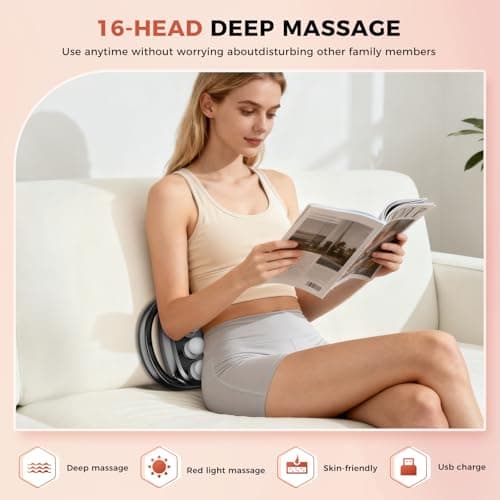 Beyn New 16-Head Massage Gun Set - 16 Gray Heads Included, 30 Speed Levels, Deep Tissue Massage for Back/Leg/Foot Muscle Relaxation, Portable Design - Thumbnail 2