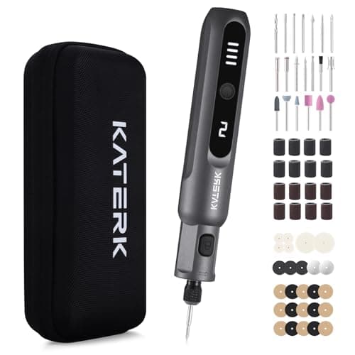 Katerk Mini Cordless Rotary Tool, 5-Speed Rotary Tool Kit, 5000-20000RPM & 70 Accessories, Multi-Purpose 3.7V Power Rotary Tool for Sanding, Engraving, Polishing, Drilling, DIY Crafts, 3D Printing - Image 1