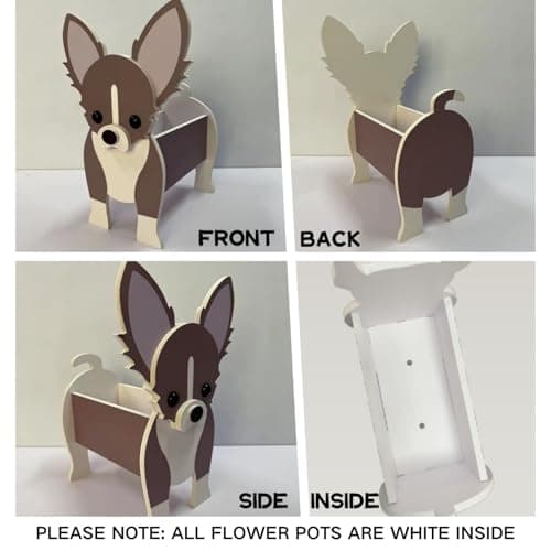 strolfay Siberian Husky Dog Planter, Cute Animal Shaped Plant Pot, Dog Flower Pot, Gifts for Women & Pet Lovers, Indoor Outdoor Garden Home Office Decor, 9.45 x 5.67 x 13.39 Inches - Thumbnail 6