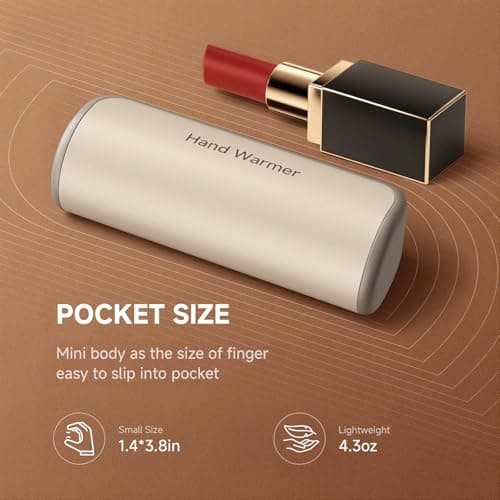 Hand Warmers Rechargeable 2 Pack, Magnetic Electric Hand Warmer 3 Settings Portable Pocket Heater 360°Heating, Gifts for Men Women Camping,Hunting,Golf,Travel Essentials (White) - Thumbnail 2