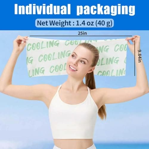 10 Pack Cooling Body Wipes, Alcohol-Free Cooling Towelettes Cooling Towel Alternative for Outdoor Sports, Camping, Hiking, Workout & Hot Weather(Green) - Thumbnail 3