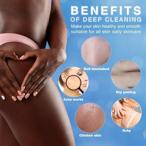 UJFQBH 6 Pieces African Bath Sponge African Net Long Net Bath Sponge Exfoliating Shower Body Scrubber Back Scrubber Skin Smoother,Great for Daily Use (Purple, Purple, Pink, Orange, Blue, Green) - Thumbnail 5