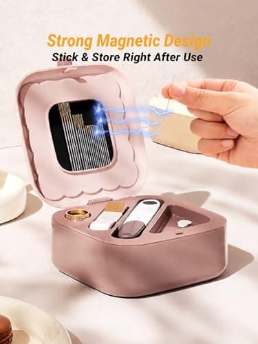 Travel Sewing Kit with Magnetic Tools | Compact Portable Set for Women Teens Girls Grandmas | Ideal for Home School Travel Clothes Mending & Embroidery | 3.9x2.8x1.2 Inches (10x7x3cm) - Thumbnail 4