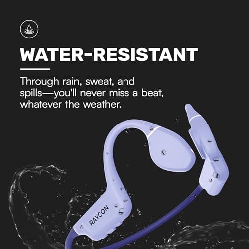 Raycon Everyday Bone Conduction Headphones Bluetooth - Open Ear Running Headphones, Sweat & Water-Resistant Earbuds with Mic for Sports & Workouts, 13hr Playtime (Gray) - Thumbnail 5