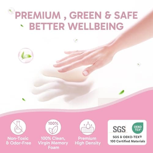 Ergonomic Butterfly Memory Foam Pillow for Neck Back Pain Relief, Cervical Support, Breathable Ice Silk Anti-Wrinkle Cover, SGS Certificates, Side Back Stomach Sleeper, Medium Thickness 25.6×16.9×5.1" - Thumbnail 4