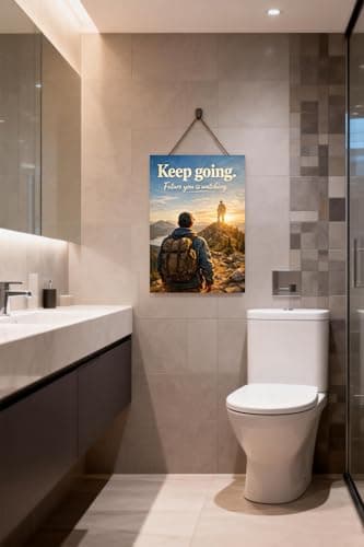 Vintage Tin Sign - Keep Going, Future You is Watching – Motivational Metal Art Poster for Home, Office, Gym, Workshop – Inspirational Quote for Persistence & Success – 8x12 Inch - Thumbnail 3