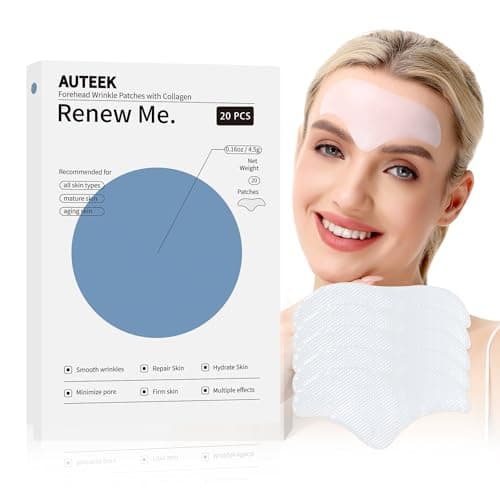 Auteek Forehead Wrinkle Patches Overnight 20pcs with Collagen & Seaweed Polysaccharides, Anti Wrinkle Patches for Smooth Fine Lines & Wrinkles, jelly forehead patches Treatment for Skin Care - Image 1