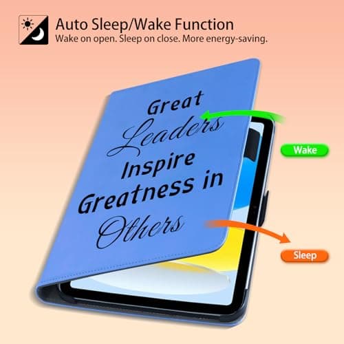 TTJHGYQO for iPad iPad (A16) 11th Generation Case 11 Inch 2025, for iPad 10th Generation Case 10.9 Inch 2022 with Pencil Holder, Support Touch ID, Auto Wake/Sleep (Great Leaders) - Thumbnail 3