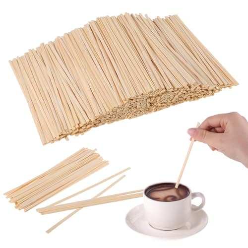 800 Pcs Wooden Coffee Stirrers, 7.5 Inch Wooden Stirrers Sticks for 16 Oz Coffee Mug, Wooden Stir Sticks for Stirring Coffee, Tea, Beverages, Hot Chocolate, Cold Drinks (7.5 Inch/19 cm)