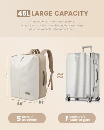 LOVEVOOK Travel Backpack for Women, Extra Large Carry On Bags for Airplanes, Waterproof Personal Item Travel Bag Flight Approved, Weekender Backpacks for Daily Work, 4pcs - Thumbnail 4