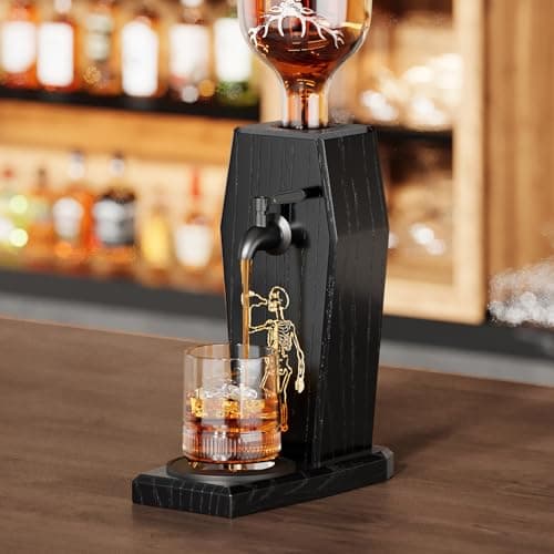 Leakproof Ash Wood Whiskey Liquor Dispenser,Novelty Alcohol Dispenser for Bourbon,Vodka, Wine and Spirits,Fun Bar Accessories for Home Bar,or Man Cave,Ideal Whiskey Gifts for Men,Father's Day - Thumbnail 4