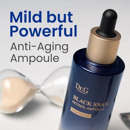 Dr. G Black Snail Retinol Ampoule - Korean Skincare with Snail Mucin - Advanced Retinol Face Ampoule for Glowing Skin - Anti Aging - Pore Minimizer for Fine Lines & Even Skin Tone Support - 1.69 fl oz - Thumbnail 2