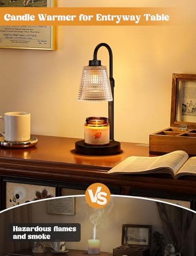 Innqoo Candle Warmer Lamp with Timer, Dimmable Candle Warmer for Jar Candles, Height Adjustable Wax Melts Warmer, Birthday Gifts for Women Mom, House Warming Gifts New Home Decor - Thumbnail 5