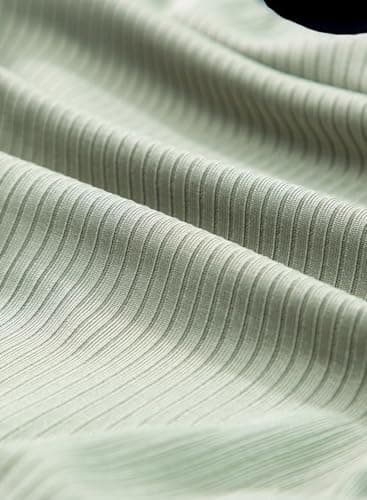 Dokotoo Bathing Suit for Women Tummy Control One Piece Cross Front Hollow Out Adjustable Straps Rib Knit Swimsuit Holiday Summer Beach Solid Color Monokini Swimwear Laurel Green X-Large - Thumbnail 6