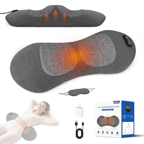3 in 1 Electric Lumbar Massager Support Pillow - Lower Back Massager with Heat,Vibration & Airbag Traction,Smooth Triple Fusion Lumbar Support Massager for Lower Back Pain Relief FSA Eligible HSA - Image 1