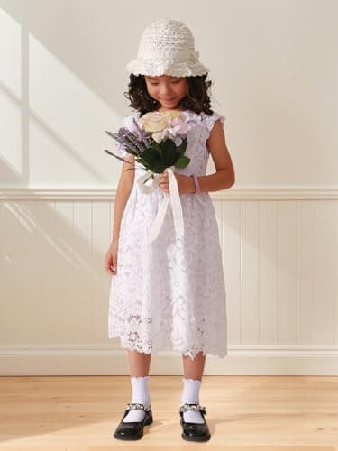 ALLOVIN 6 Pairs Non-Slip Ruffle Lace Socks for Baby & Toddler Girls – Soft Cotton Grip Socks | Pure White | 6-12 Months - Thumbnail 2