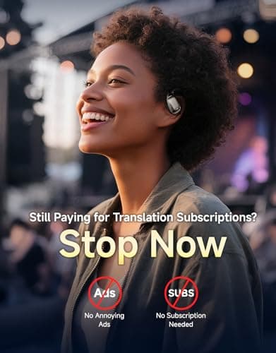 AI Translation Earbuds Real-Time, 144-Language Translator Earbuds with 6 Translation Mode, Audifonos Traductores Inglés Español, Wireless Translating Earbuds for International Travel, Business - Thumbnail 5