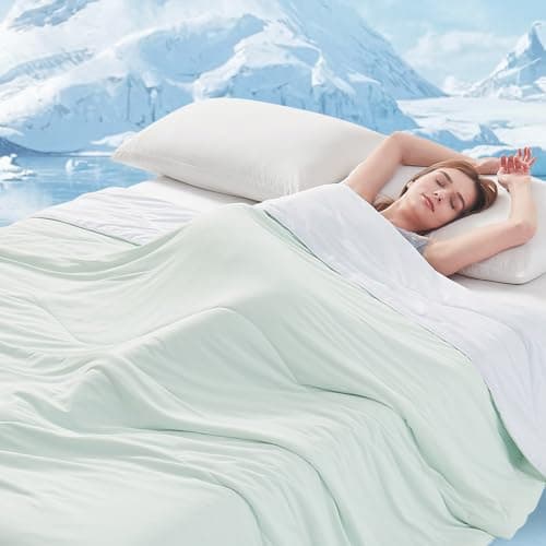 Topcee Cooling Comforter 90"x90"-Cooling Blanket Everlasting Cold Touch for Hot Sleepers-Q-max 0.35 Double-Sided Lightweight Design Summer Ice Blanket for Night Sweats-Grey Queen - Thumbnail 2