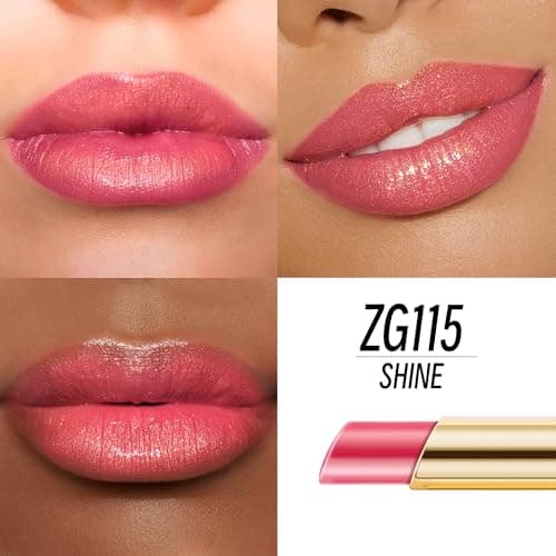 Depuplum Pink Red Shimmer Lipstick for Women Moisture Tinted Lip Balm Nourish Red Lip Gloss Cruelty Free Glitter Lip Stick (ZG115 Shine - Berry Pink) - Thumbnail 2