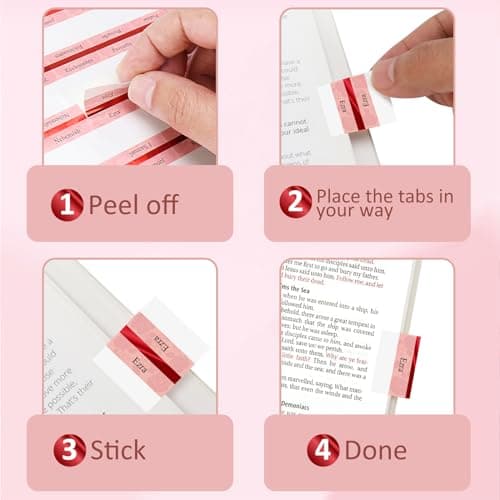 80pcs Bible Tabs,Rose Theme, Laminated Bible Tabs for Women and Men,Bible Tabs,Bible Book Tabs, Bible Labels Tabs,Large Print Neutral Bible Tabs for Easy Navigation Old and New Testament - Thumbnail 5