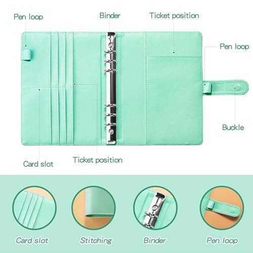100 Envelopes Money Saving Challenge, A5 Savings Challenges Book Budget Binder with Cash Envelopes Erasable Tracker, Easy and Fun Way to Save $500 $5050 $10000 (BGreen) - Thumbnail 3