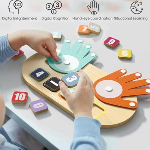 TOP BRIGHT Preschool Number Blocks Counting Toy for Toddlers 3-5 Year Old Boys Girls, Montessori Math Manipulatives, Educational Learning Gift with Storage Box - Thumbnail 6