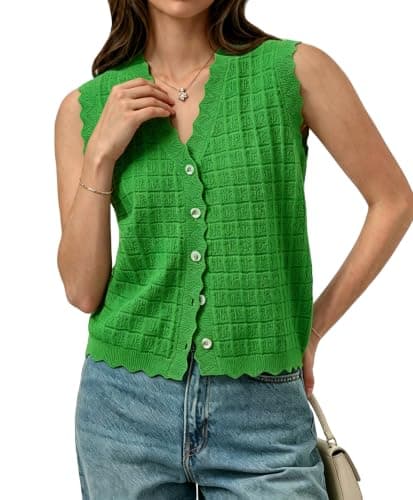 AceNest Cable Knit Sweater Women Cute Going Out Top Fitted Fall Sweater Green XL