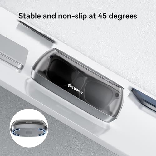 NEWDERY Charger for Ray-Ban Meta Smart Glasses, Portable Charging Dock with Dust Cover & LED Indicator, Fast Charging Compatible with Wayfarer, Skyler, Headliner - Silver - Thumbnail 6