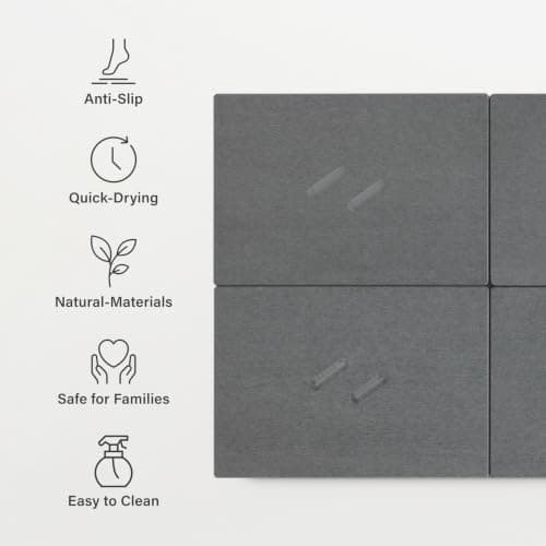 Dorai Home Stone Bath Mat for Bathroom – Large, Quick-Drying, Non-Slip Surface, Customizable Design, 32.1" L x 22.8" W x 0.6" H, Slate - Thumbnail 4