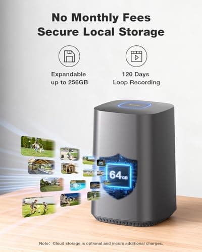 SEHMUA Security Cameras Wireless Outdoor-4-cam kit, No Monthly Fee, Solar Powered, Colorful Night Vision, 360° PTZ, 4MP Live View, Centralized Control, 2.4G&5G Router Compatible for Security System - Thumbnail 2