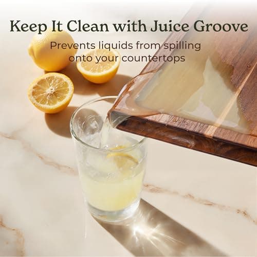 Smirly Non Toxic Teak Cutting Boards for Kitchen [1.2" Thickness][17"Extra Large] Cutting Chopping Board with Deep Juice Groove Heavy Duty & Easy Clean - Thumbnail 5