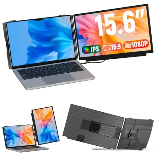FLYTOCCA Laptop Screen Extender, 15.6" 1080P FHD IPS Display, Detachable Second Monitor Supports Vertical Mount, Plug & Play, Laptop Monitor Extender for 13"-17.3" Laptops, Windows, Mac, Chrome - Image 1
