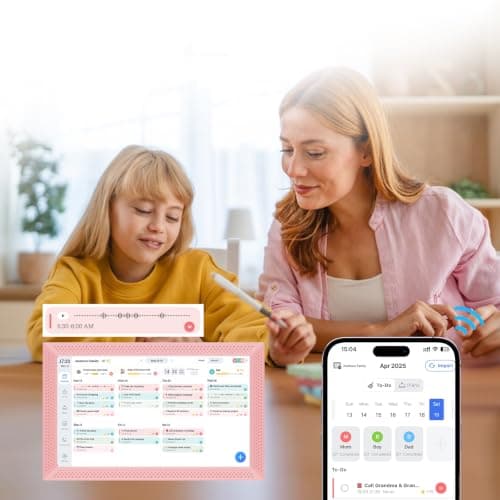 Digital Calendar 10.1 inch, Electronic Calendar for Family Sharing Schedule Interactive Smart Calendars Touch Screen To Do Task Meal Planner for Home Office with Digital Picture Frame - Thumbnail 4